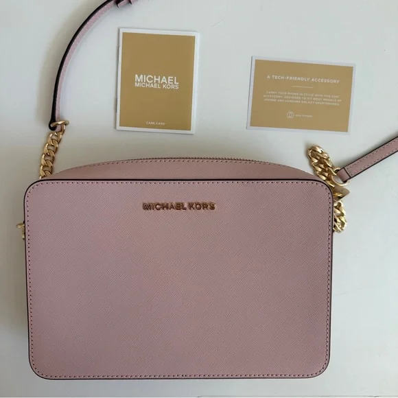 Michael michael kors jet set east west crossgrain leather crossbody on sale
